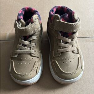 Tan Kids Shoes with Velcro Strap